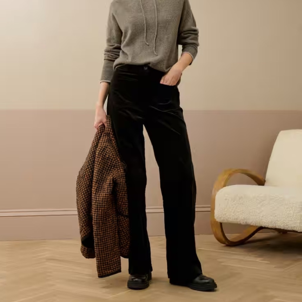 Brora Organic Corduroy Wide Leg Trousers